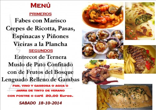 Menu del dia 18 DEL 10