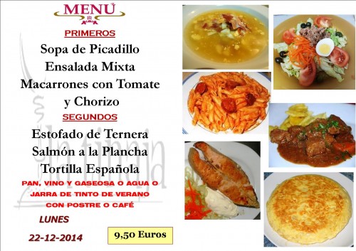 Menu del dia 22 del 12