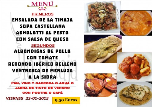 Menu del dia 23 del 1