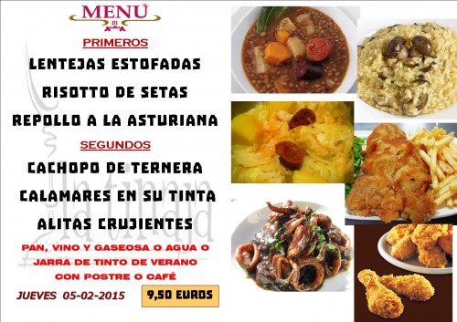 Menu del dia 05 del 2