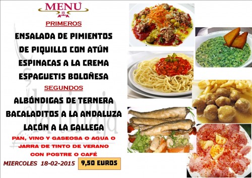Menu del dia 18 del 2