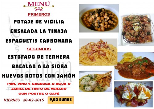 Menu del dia 20 del 2