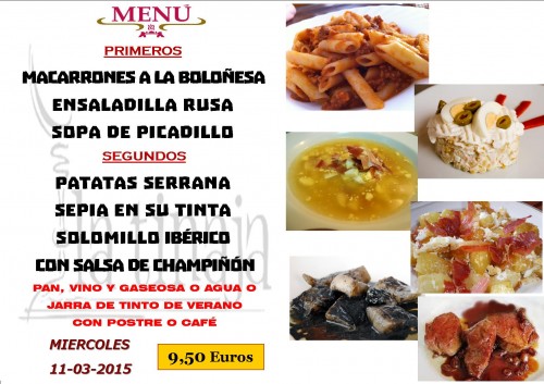 Menu del 11 del 3