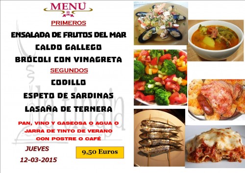 Menu del 12 del 3