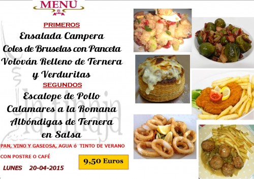 Menu del  20 del 4