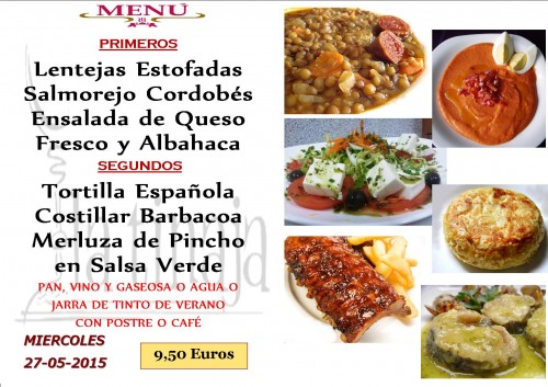 Menu del  27 del 5