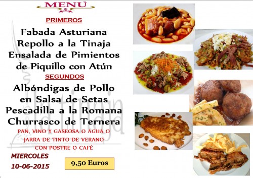 Menu del  10 del 6