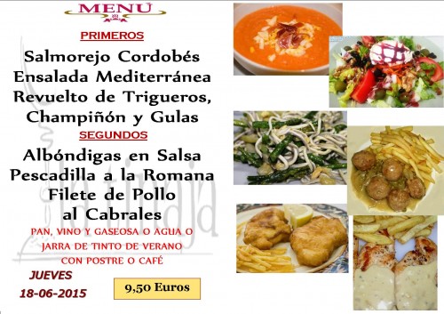 Menu del  18 del 6