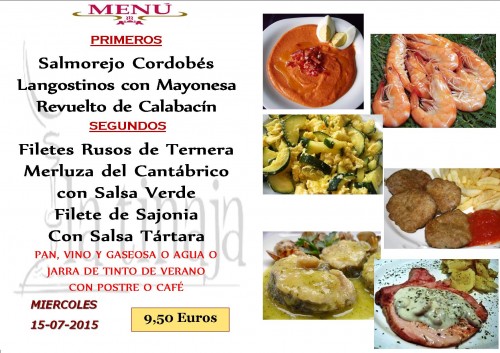 Menu del  15 del 7
