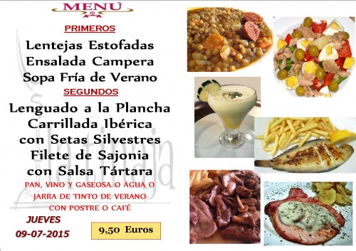 Menu del  9 del 7
