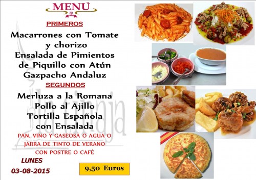 Menu del 3  del 8