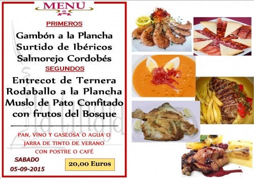 Menu del  5 del 9