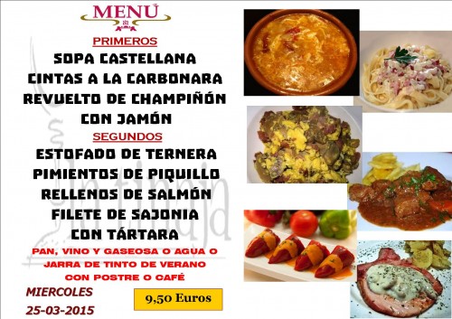 Menu del 25 del 3