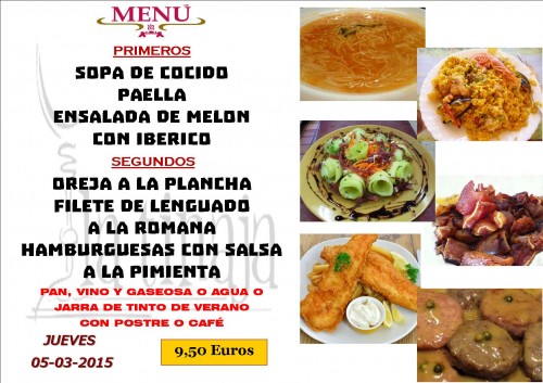 Menu del 5 del 3