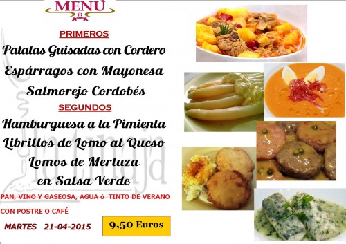 Menu del  21 del 4