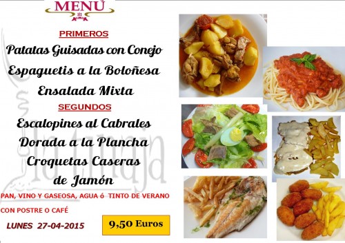 Menu del  27 del 4