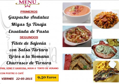 Menu del 22 del 5