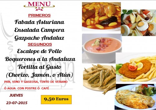 Menu del 23 del 7