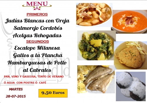 Menu del 28  del 7