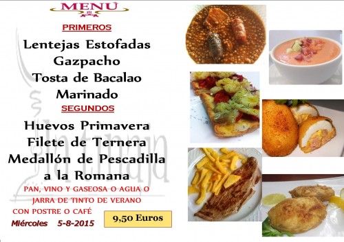 Menu del  5 del 8