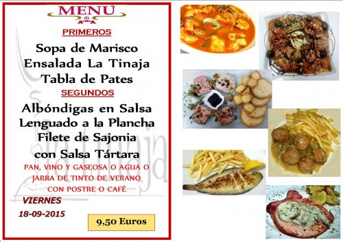 Menu del  18 del 9