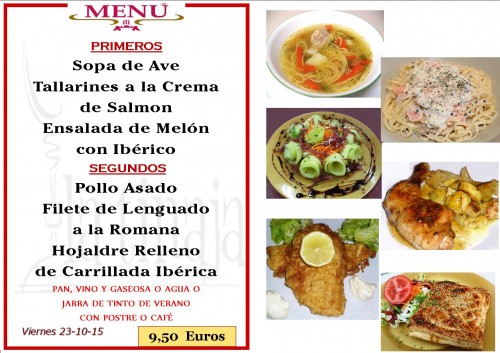 Menu del  23 del 10