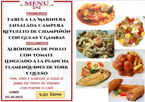 Menu del  5 del 10