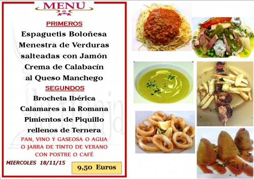 Menu del  18 del 11