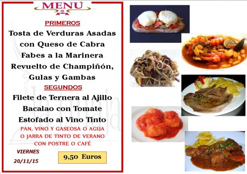 Menu del  20 del 11