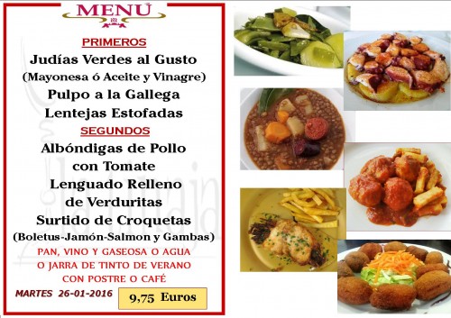 Menu del  26 del 1