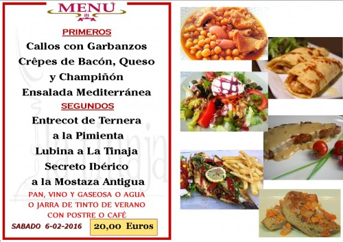 Menu del  6 del 2