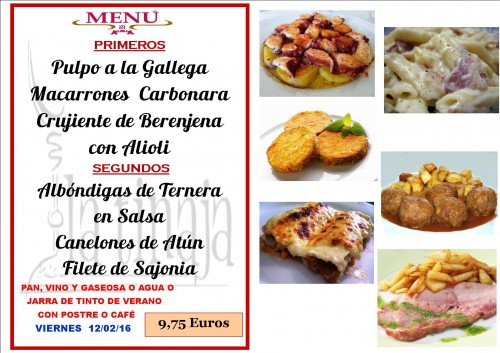 menu del  12 del 2