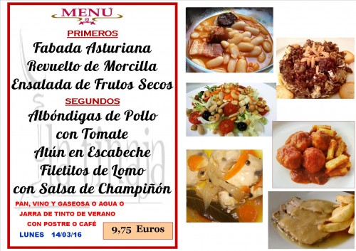 Menu del 14 del 3