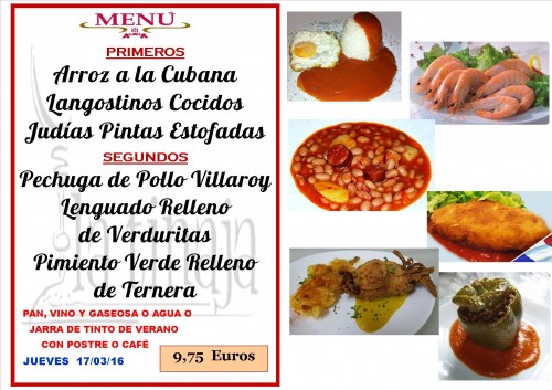 Menu del 17 del 3