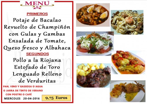 Menu del  20  del 4