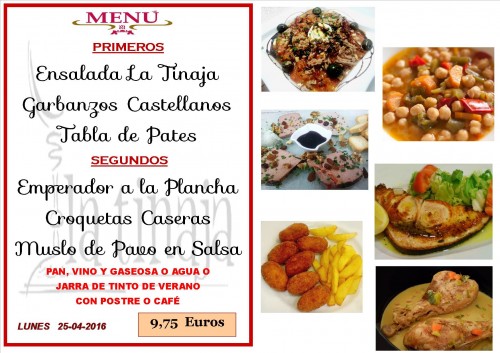 Menu del 25 del 4