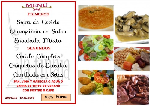 Menu del  10 del 5