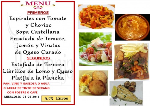 Menu del  25  de 5