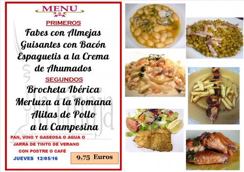 menu del 11 del  5