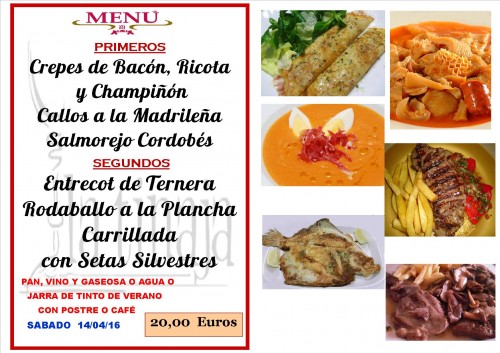 menu del  14 del  5