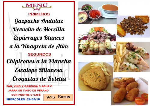 menu del  29  del  6