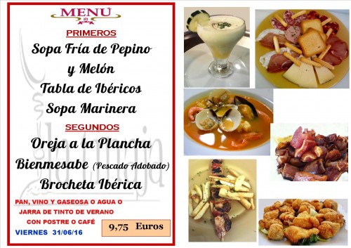 menu del  31  del  6