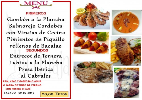 Menu del  9  de  7