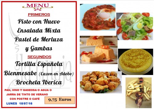 menu del  18  del   7