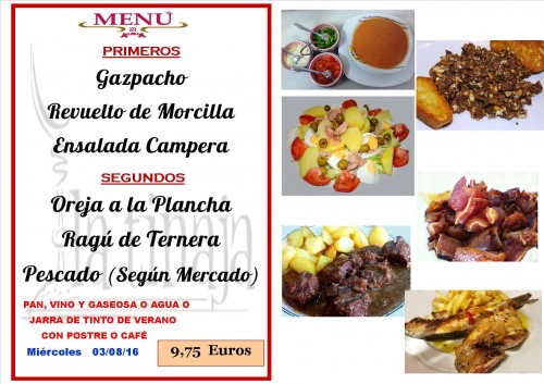 menu del  3   del  8