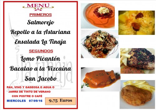 menu del  7   del  9