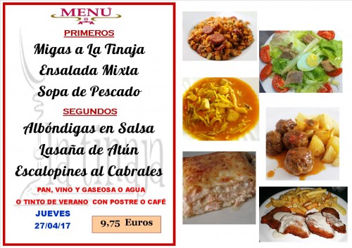 menu del 27 del 4