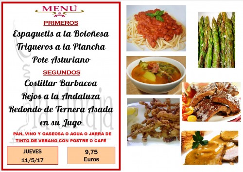 menu del 11 del 5