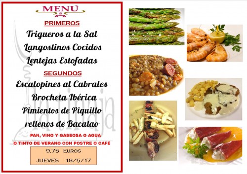 menu del 18 del 5