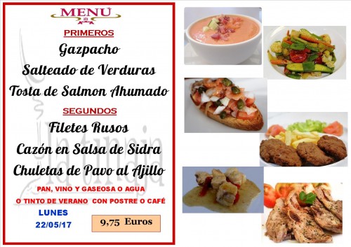 menu del 22 del 5